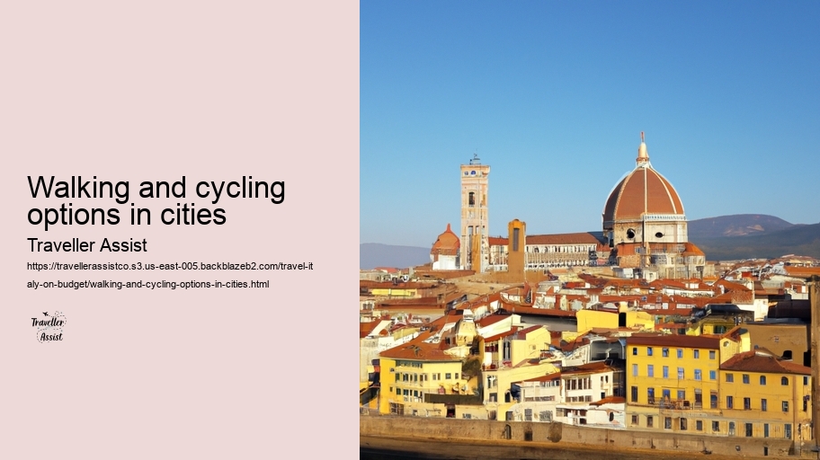 Walking and cycling options in cities